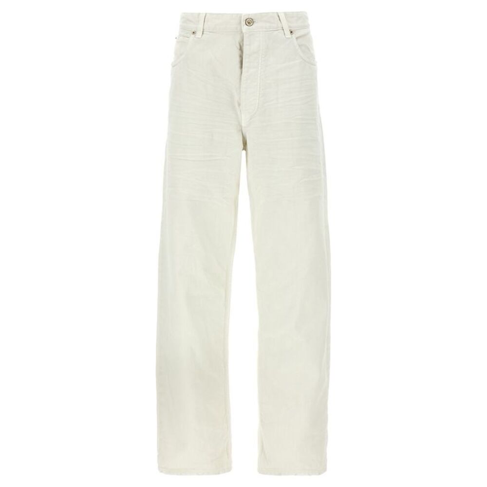 Balenciaga White Cotton Jeans Women's Denim